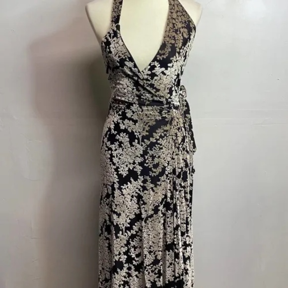 Dress the Population Erica VELVET Burnout Halter dress SIZE Small - Picture 11 of 14